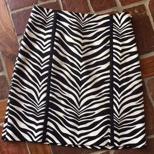 Chic Zebra Pattern A-Line Skirt